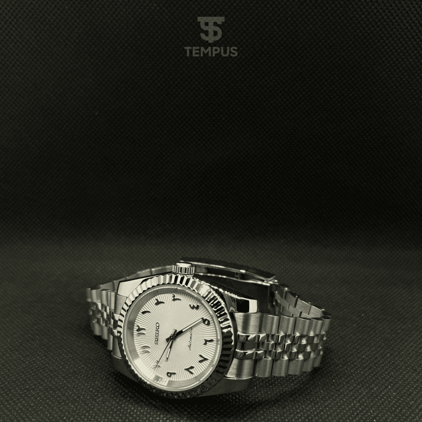 Seiko Datejust Textured Arabic Mod - White