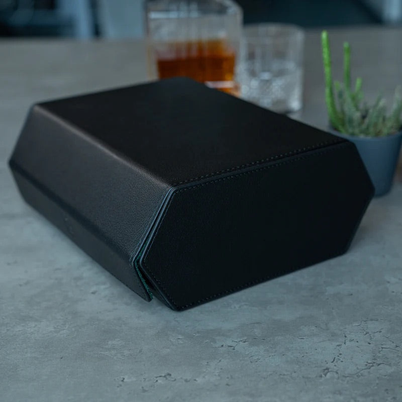 Hexagon Watch Box 6 slot - Black / Green