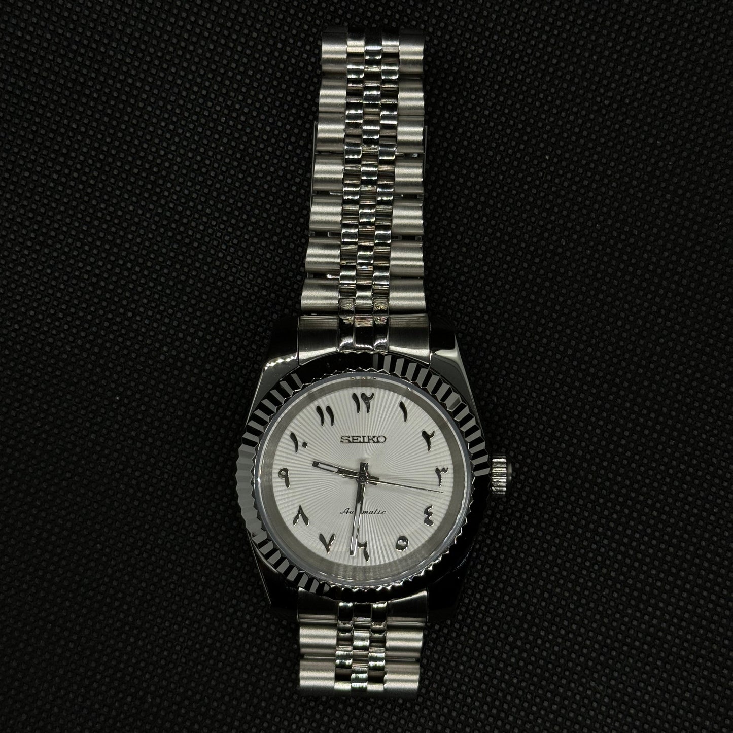 Seiko Datejust Arabic Mod - White - Tempus Mods