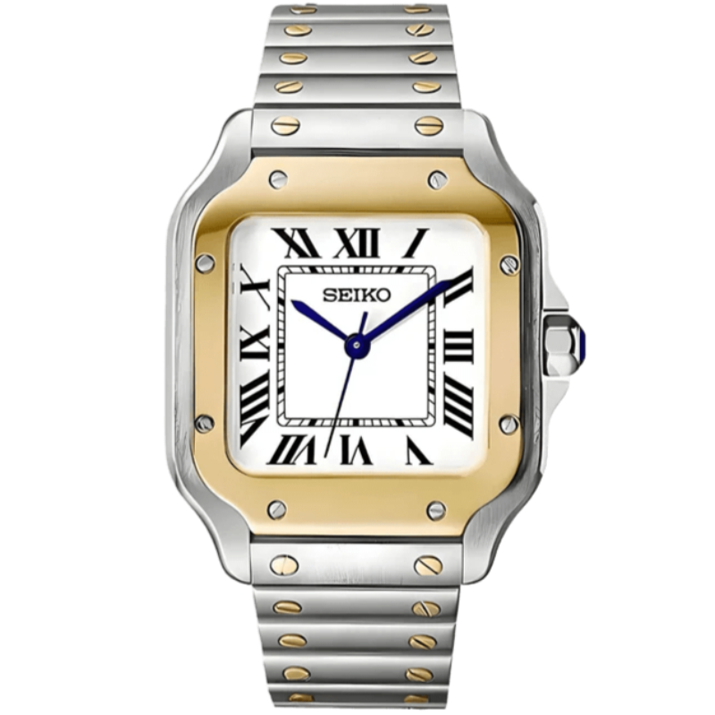 Seiko Santos Two - Tone Mod - White - Tempus Mods