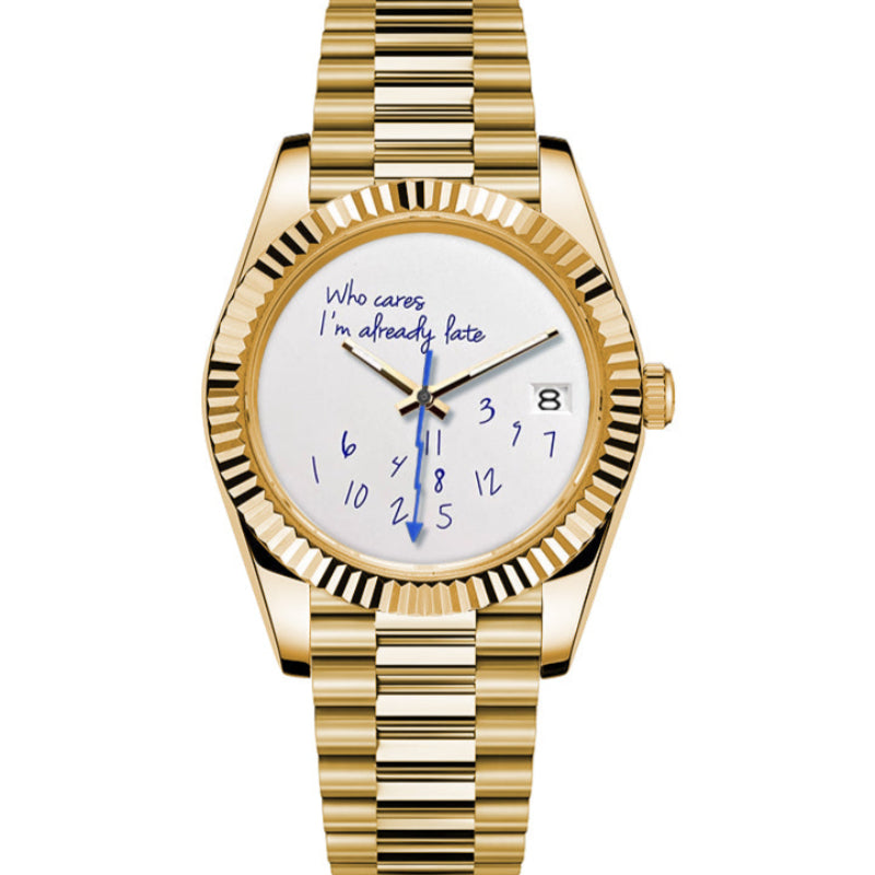Seiko Datejust Who Cares Gold Mod - White