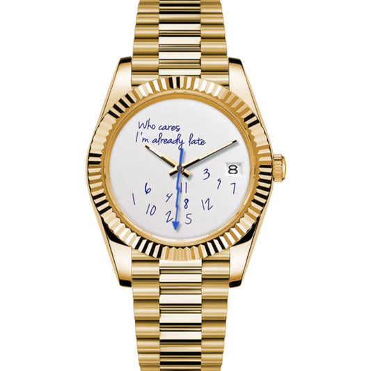 Seiko Datejust Who Cares Gold Mod - White