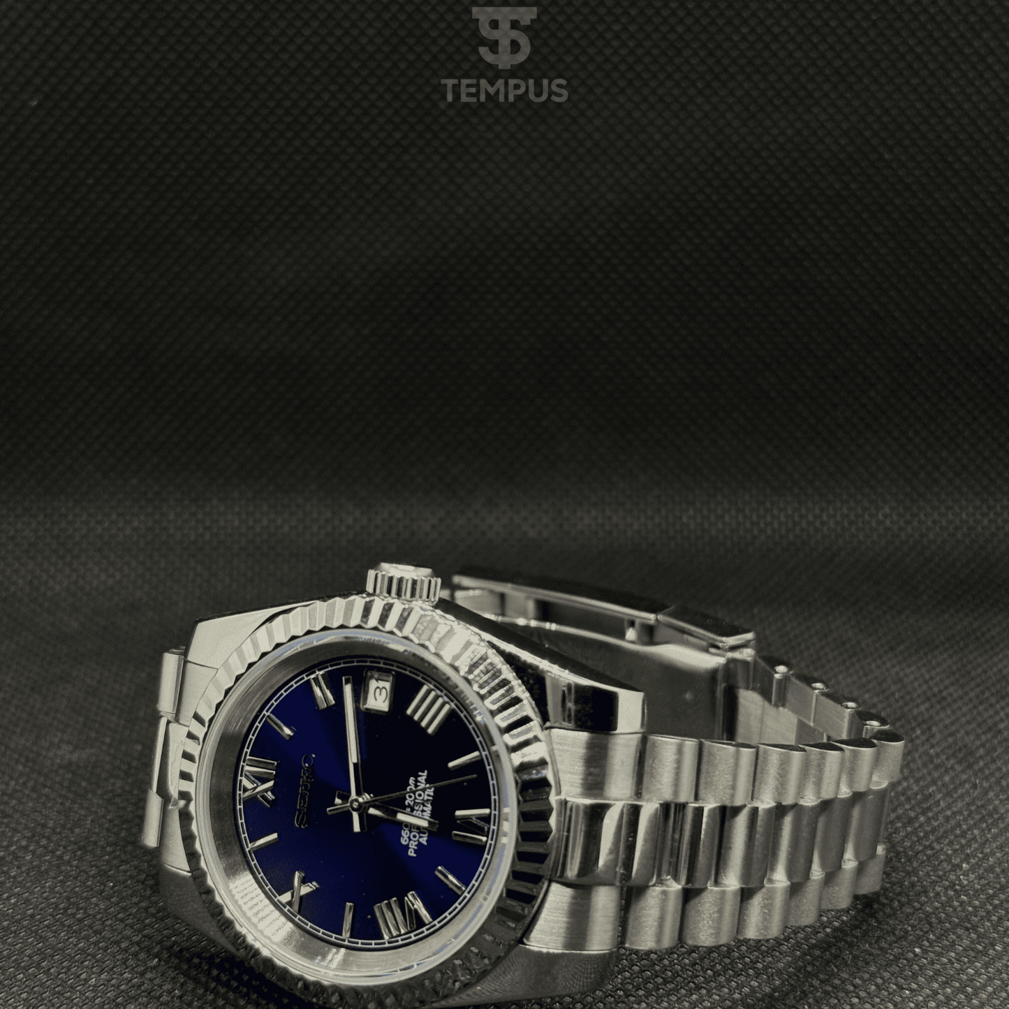 Seiko Datejust Roman Mod - Navy Blue
