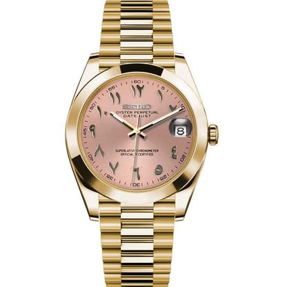 Seiko Datejust Arabic Gold Mod - Baby Pink