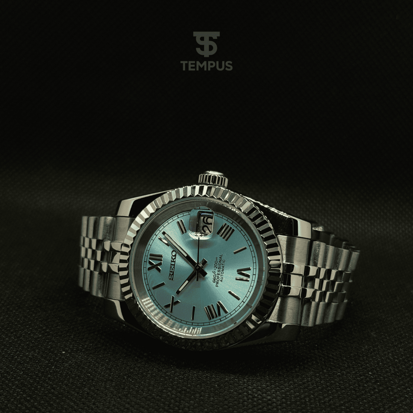 Seiko Datejust Roman Mod - Baby Blue