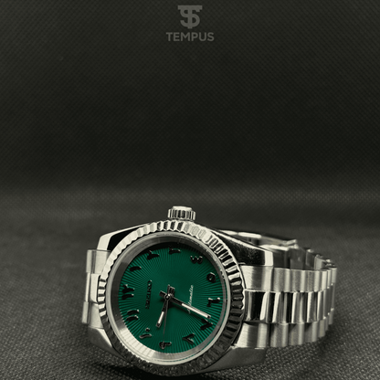 Seiko Datejust Textured Arabic Mod - Green