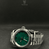 Seiko Datejust Textured Arabic Mod - Green
