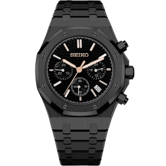 Seiko Royal Oak Chrono Mod - Black