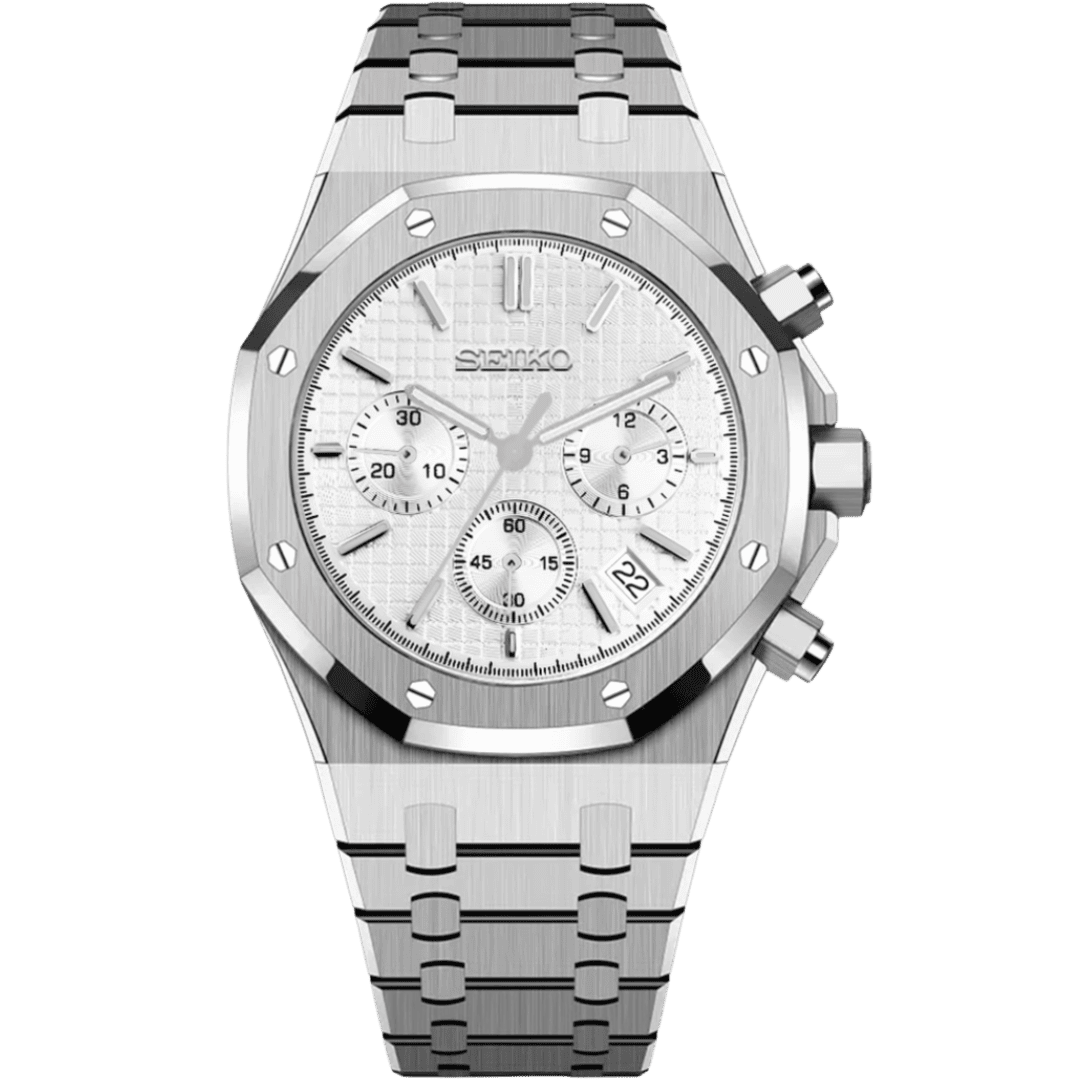 Seiko Royal Oak Chrono Mod - White