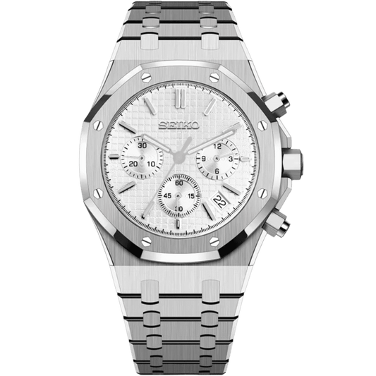 Seiko Royal Oak Chrono Mod - White