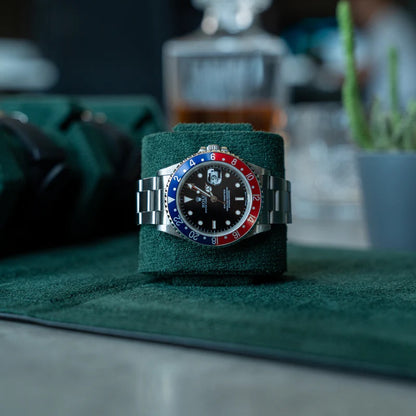 Hexagon Watch Box 6 slot - Black / Green