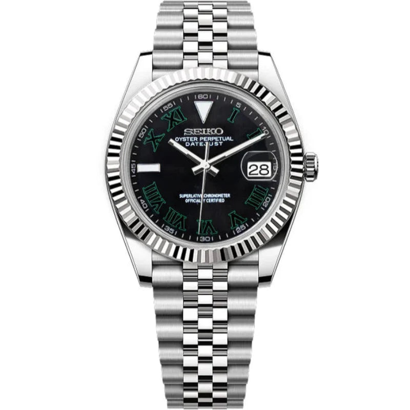Seiko Datejust Mod - Black Wimbledon