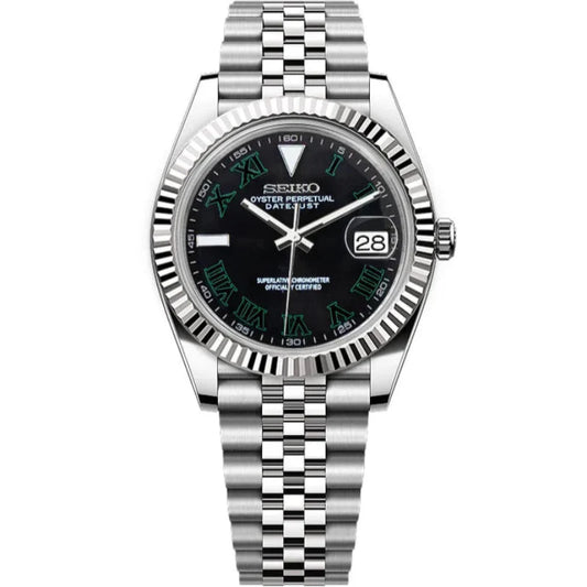 Seiko Datejust Mod - Black Wimbledon