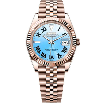 Seiko Datejust Rose Gold Mod - Ice Wimbledon