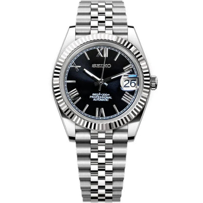 Seiko Datejust Roman Mod - Black