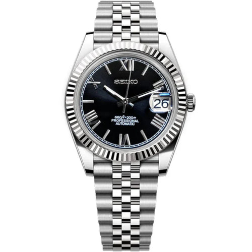 Seiko Datejust Roman Mod - Black
