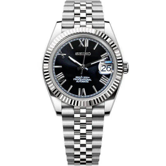 Seiko Datejust Roman Mod - Black
