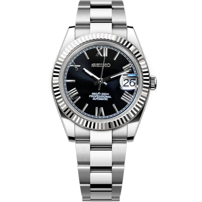 Seiko Datejust Roman Mod - Black