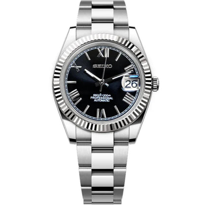 Seiko Datejust Roman Mod - Black