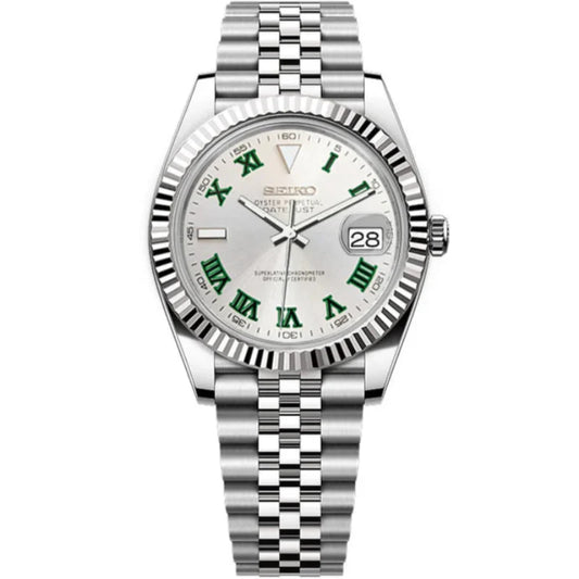 Seiko Datejust Mod - Silver Wimbledon