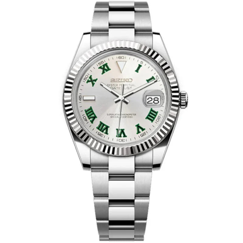 Seiko Datejust Mod - Silver Wimbledon
