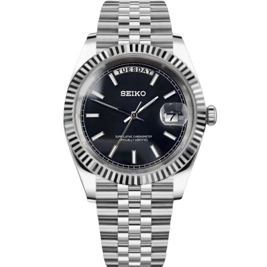 Seiko Day-Date Mod - Black