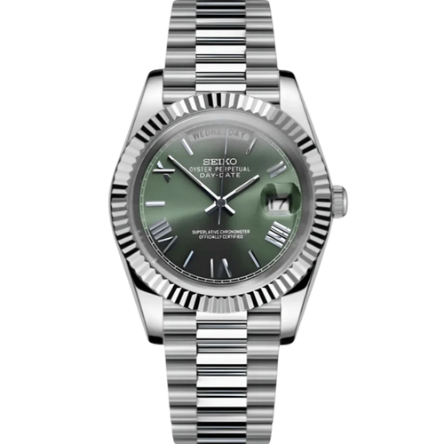 Seiko Day-Date Mod - Olive Roman