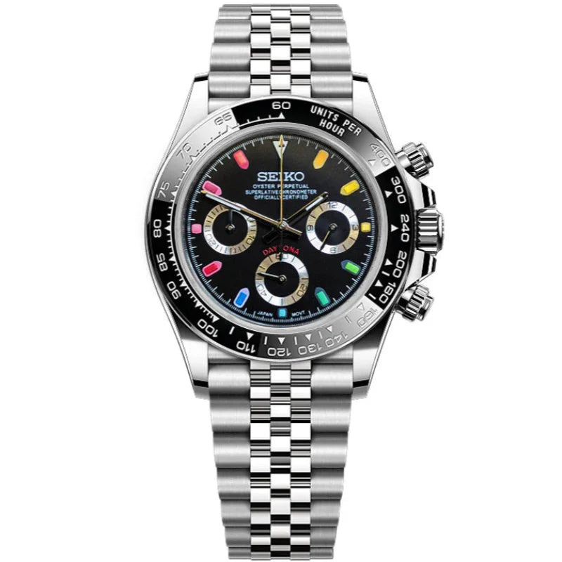 Seiko Daytona Mod - Rainbow Black
