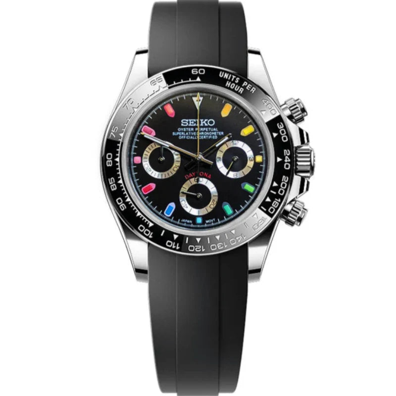 Seiko Daytona Mod - Rainbow Black