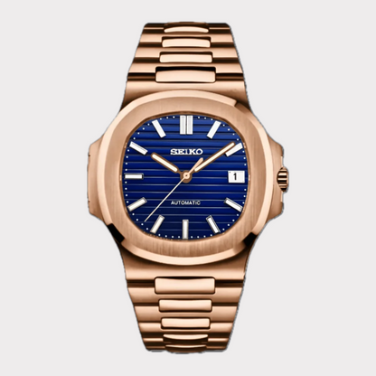 Seiko Nautilus Rose Gold Mod - Navy Blue