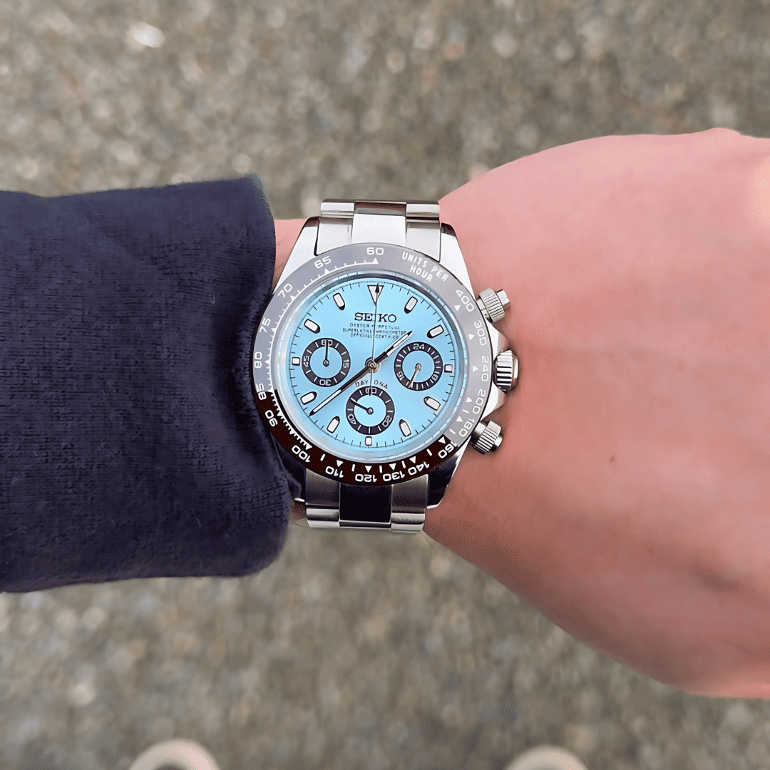 Seiko Daytona Mod - Platinum