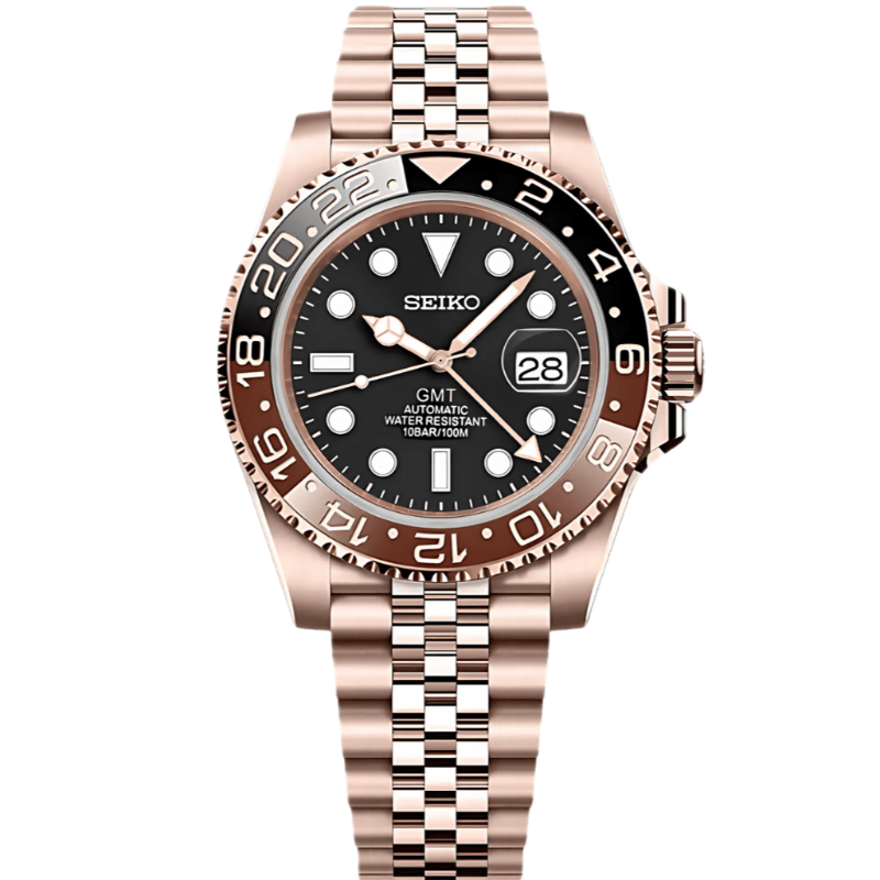 Seiko GMT Rose Gold Mod - Beer