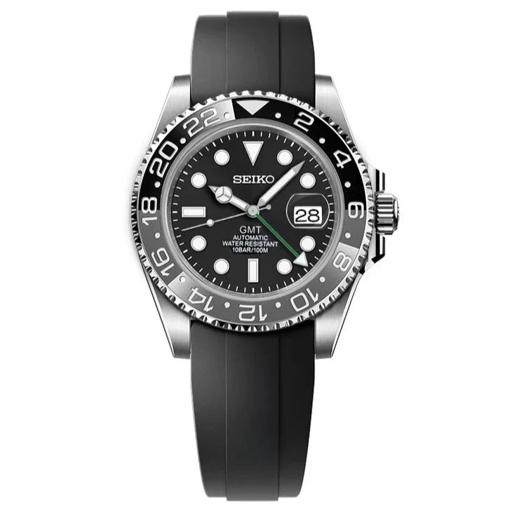 Seiko GMT Mod - Bruce Wayne