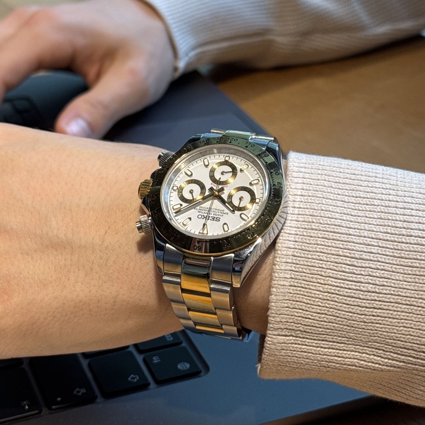 Seiko Daytona Two-Tone Mod - White
