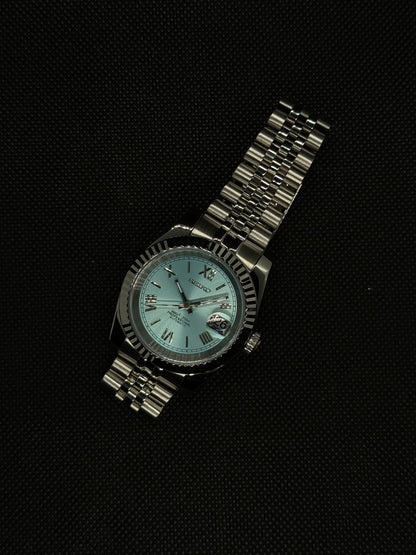 Seiko Datejust Roman Mod - Baby Blue