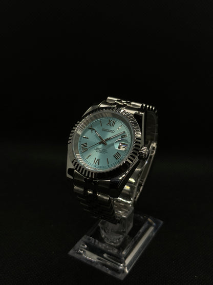 Seiko Datejust Roman Mod - Baby Blue