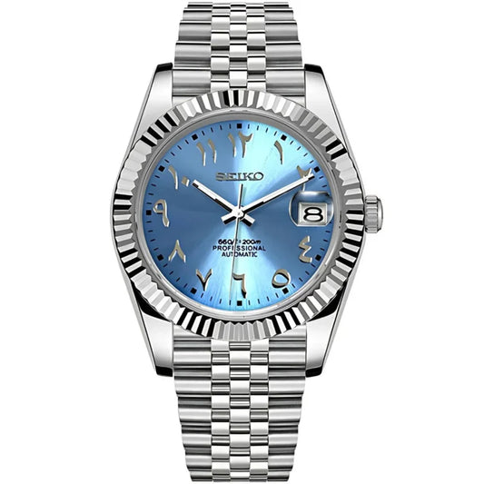 Seiko Datejust Arabic Mod - Baby Blue