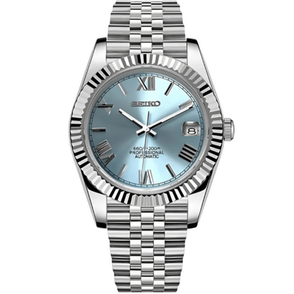 Seiko Datejust Roman Mod - Baby Blue