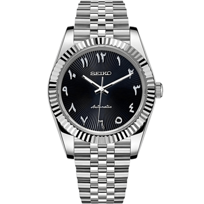Datejust Mod- Textured Arabic Black