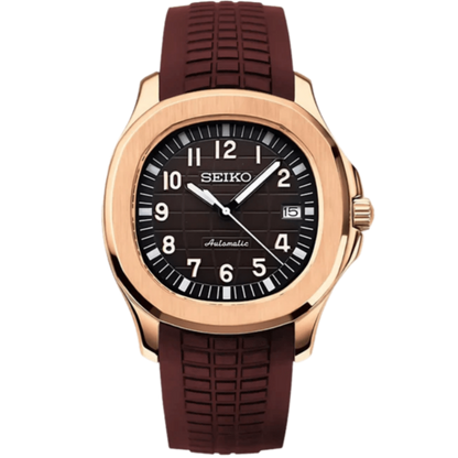 Seiko Aquanaut Rose Gold Mod - Chocolate - Tempus Mods