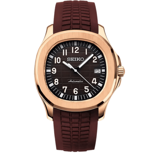Seiko Aquanaut Rose Gold Mod - Chocolate - Tempus Mods