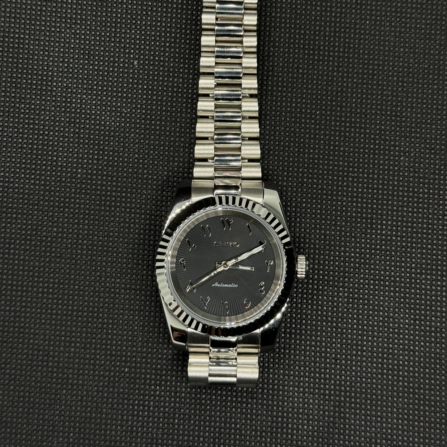 Seiko Datejust Arabic Mod - Black - Tempus Mods