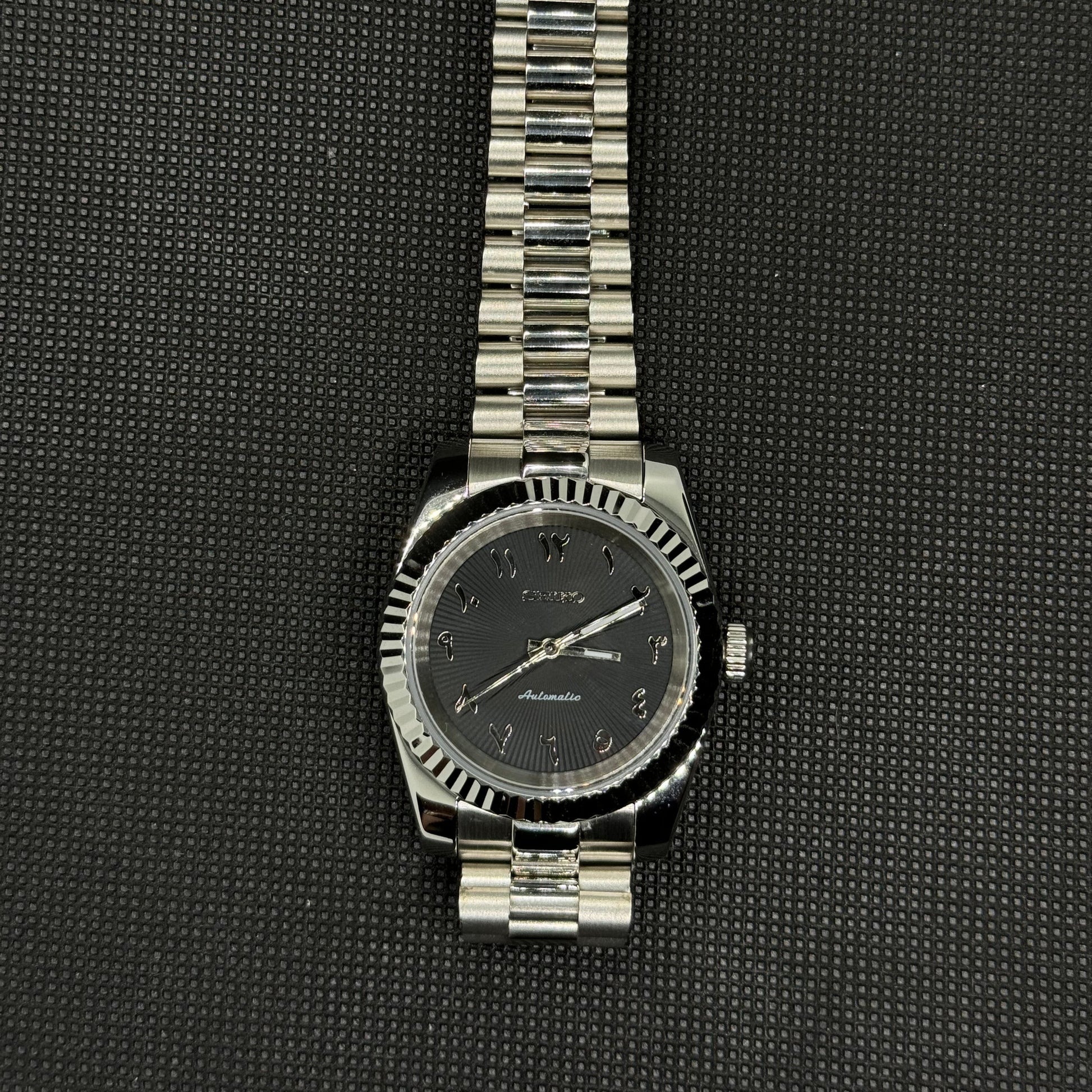 Seiko Datejust Arabic Mod - Black - Tempus Mods