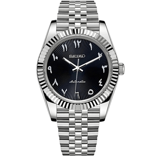 Seiko Datejust Arabic Mod - Black - Tempus Mods