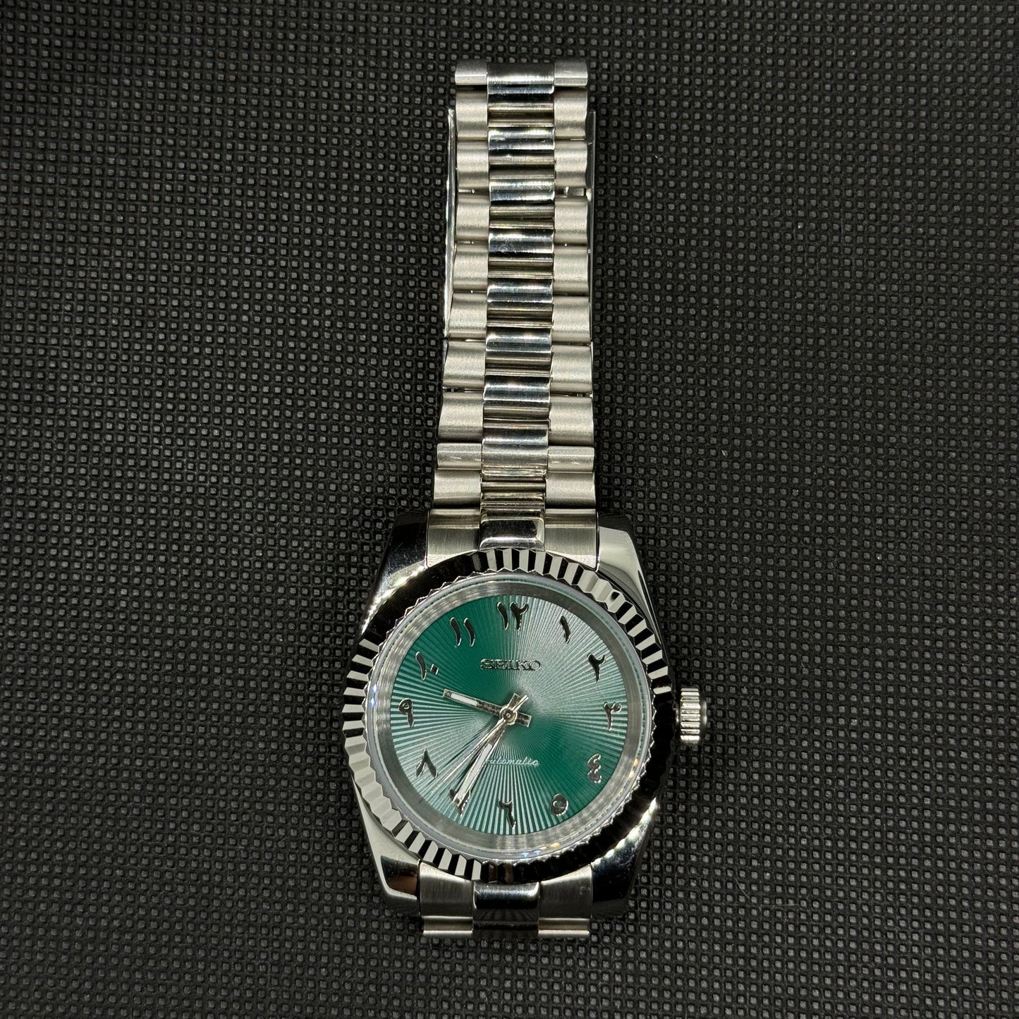 Seiko Datejust Arabic Mod - Green - Tempus Mods