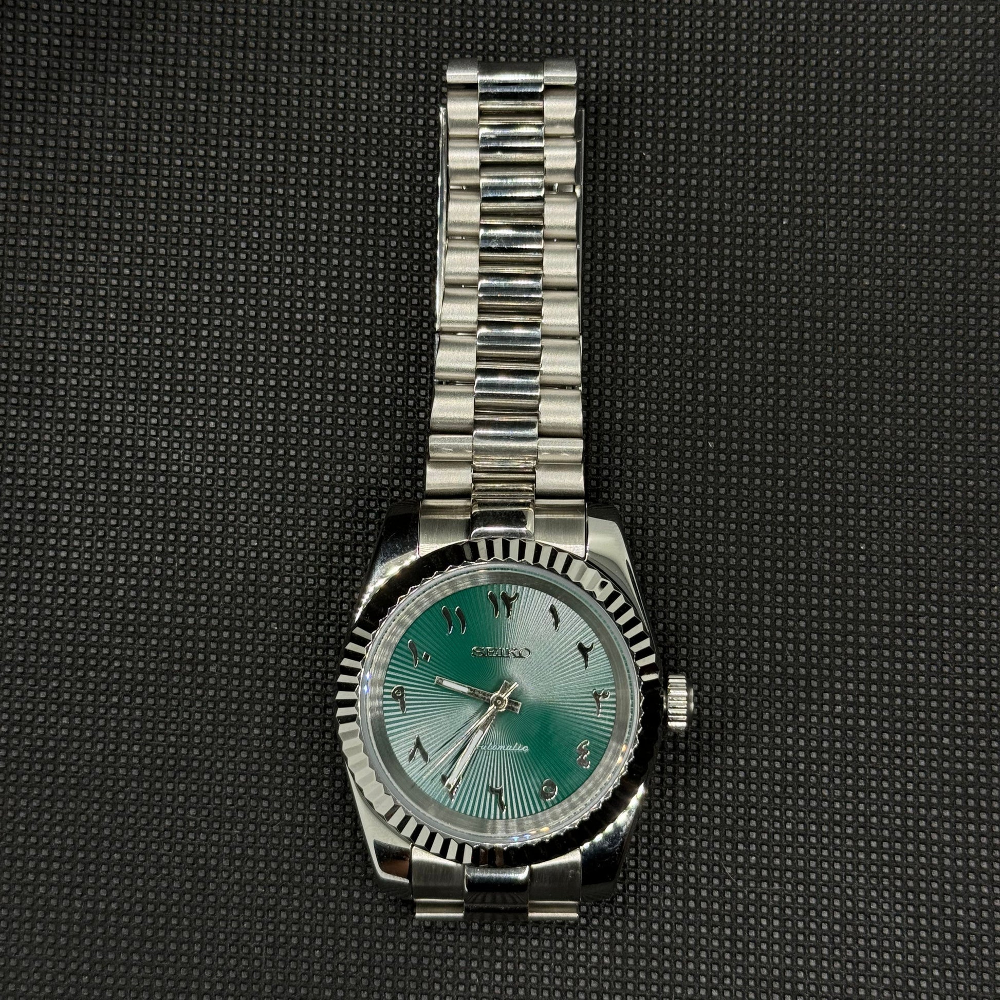 Seiko Datejust Arabic Mod - Green - Tempus Mods