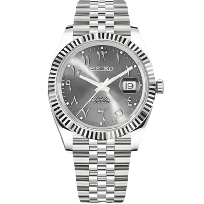 Seiko Datejust Arabic Mod - Grey - Tempus Mods