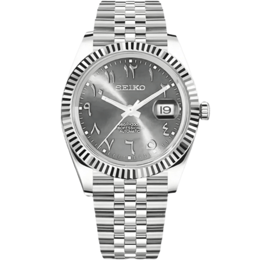 Seiko Datejust Arabic Mod - Grey - Tempus Mods