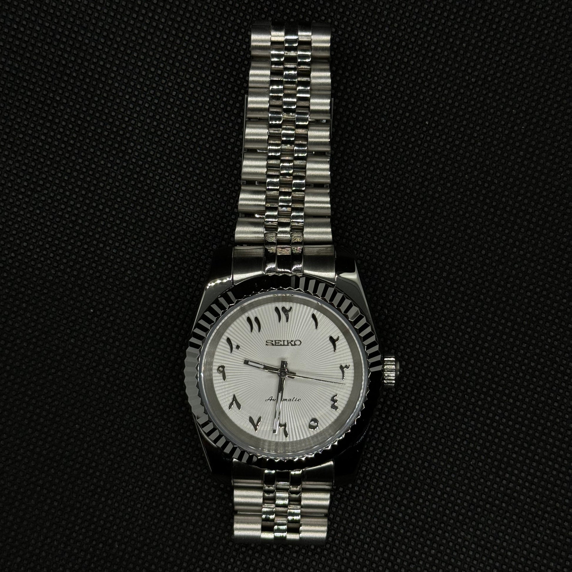 Seiko Datejust Arabic Mod - White - Tempus Mods