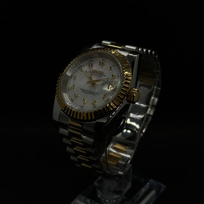 Seiko Datejust Arabic Two - Tone Mod - Pearl Gold - Tempus Mods